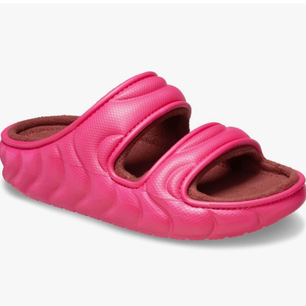 Crocs Cozzy Puffer Dragonfruit Pink Slide Sandals Women's SIZE 10 - Picture 5 of 15
